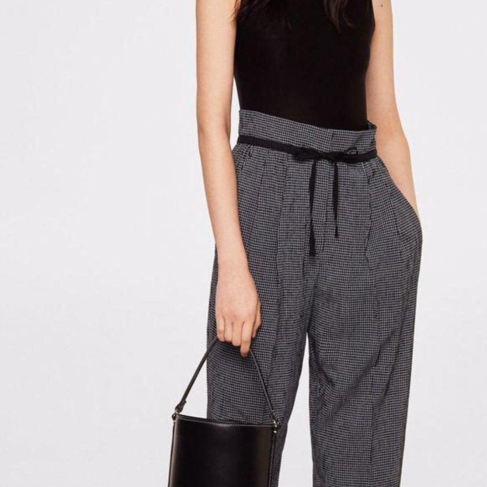 MANGO Checked Pleated Pant (NWT)/ MOVING SALE